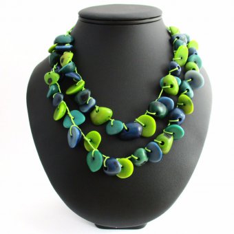 collier ivoire vegetal ou tagua, bijoux ethnique naturel ecologique