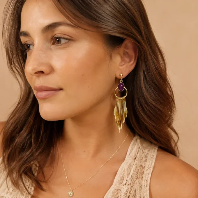 Boucles INDIA & Améthyste