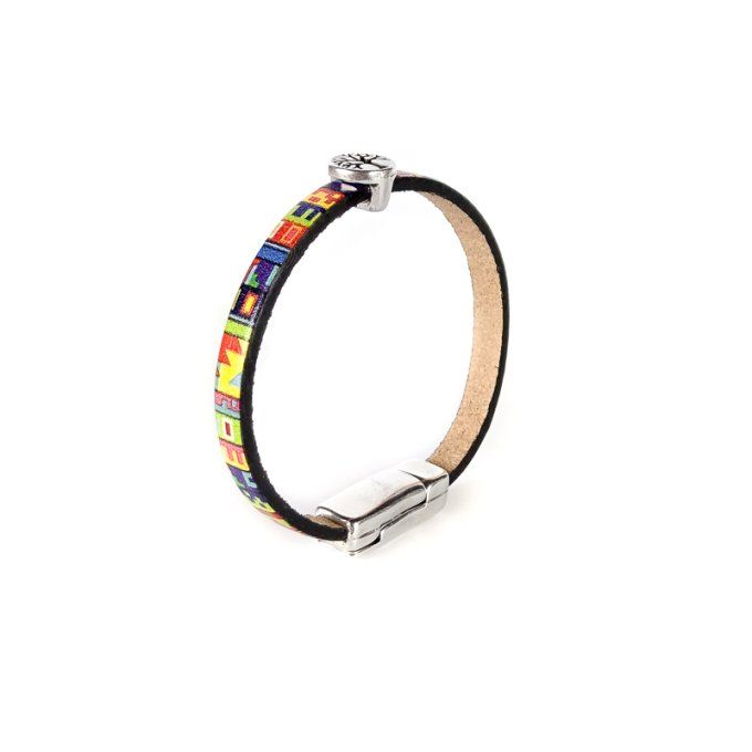 Bracelet CréaCuir Kids multicolore