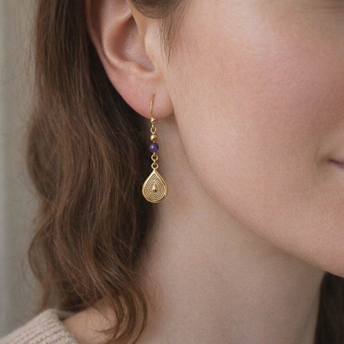 Boucles d'oreilles Larme fine