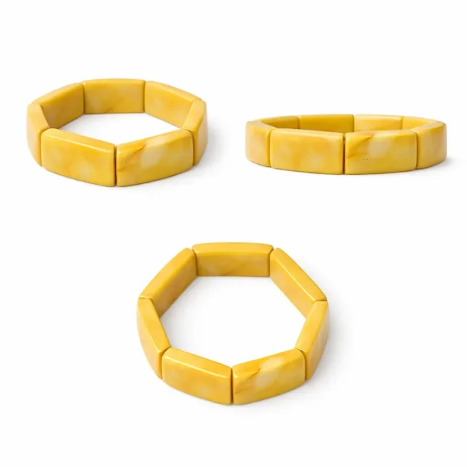 Bracelet Bohème en Tagua jaune