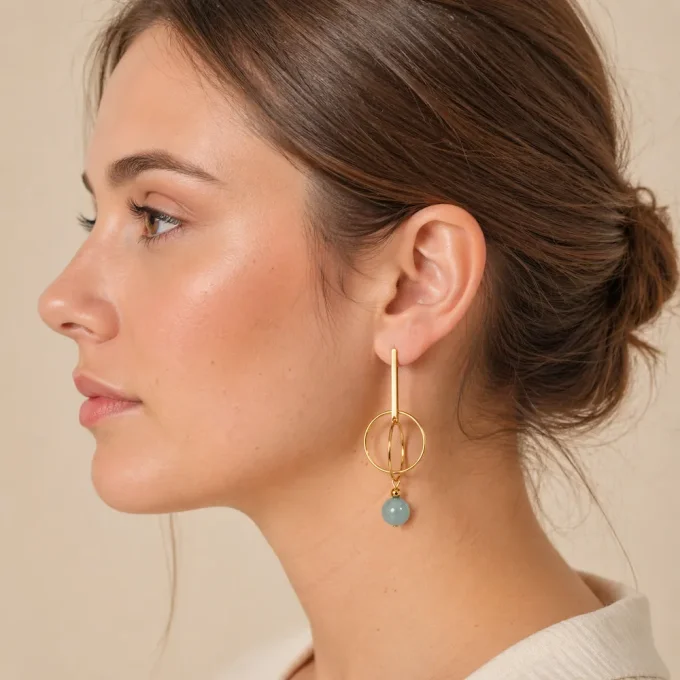 Boucles d'oreilles Neptune Or