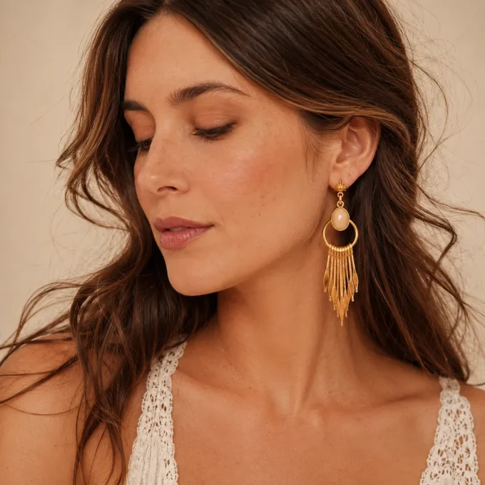Boucles INDIA & pierre du soleil