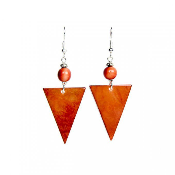 Boucles tendance en triangle marron