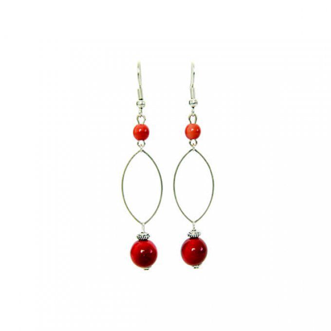 Boucles d'oreilles Délicate rouge