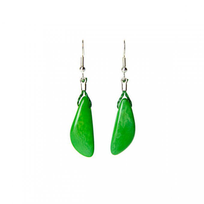 Boucles forme larme couleur vert