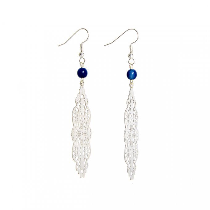 bijou d'oreilles chic argenté 