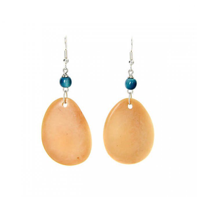 Bijou d'oreilles original en tagua 