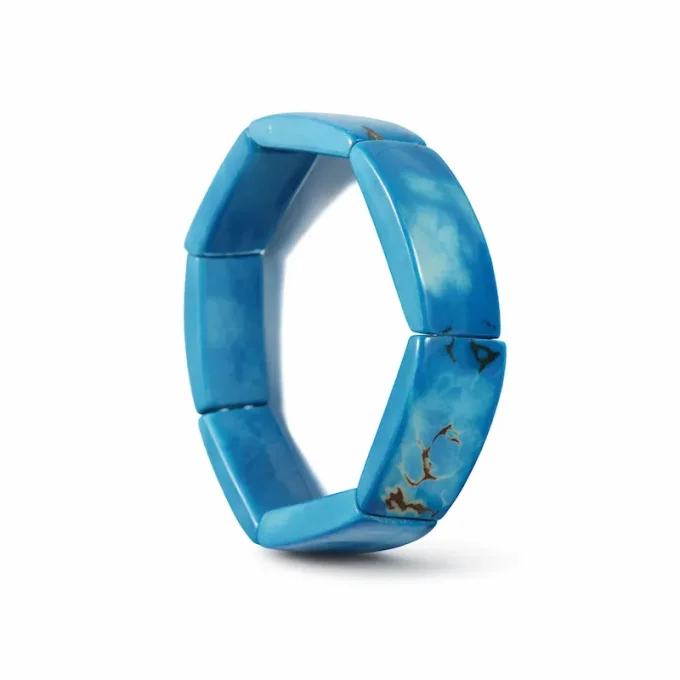 Bracelet Bohème en Tagua turquoise