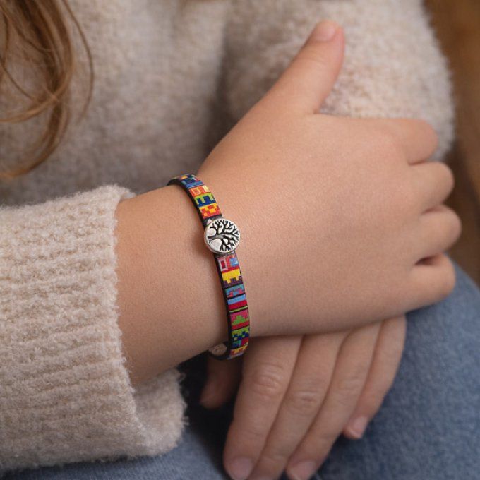 Bracelet CréaCuir Kids multicolore