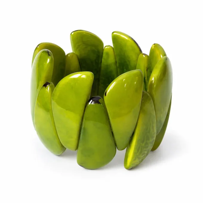 Bracelet manchette Fragment vert