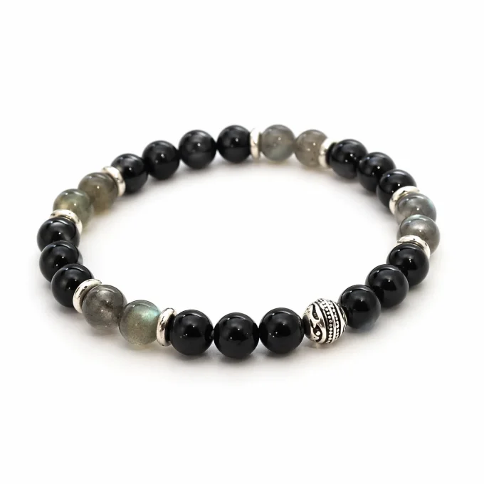 Bacelet Labradorite & Onyx