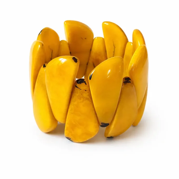 Bracelet manchette Fragment jaune