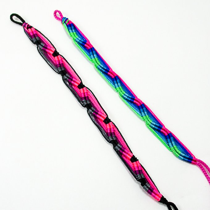 lot de 2 bracelets brésilien fluo rose