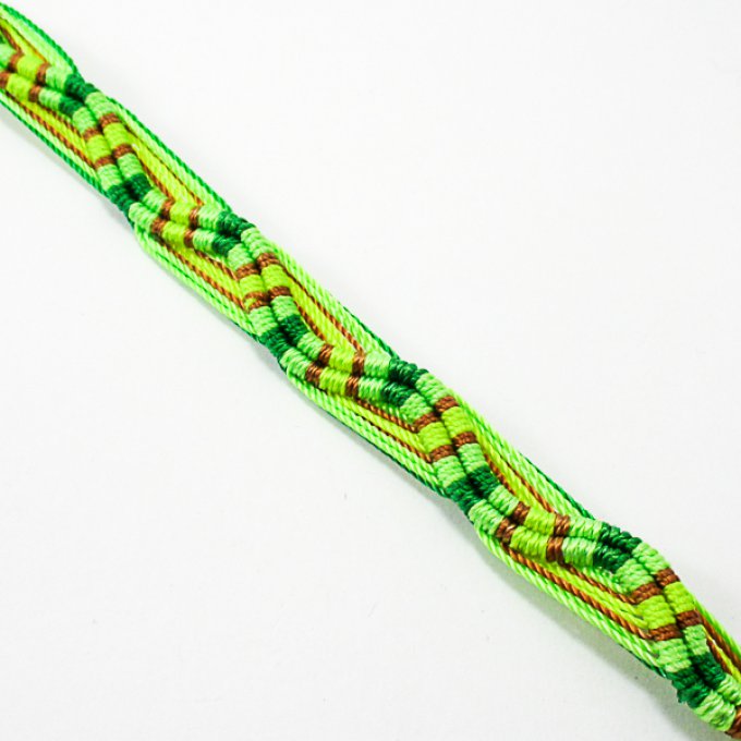 bracelet brésilien vert et jaune fluo