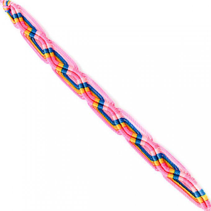 Bracelet brésilien rose bleu et jaune