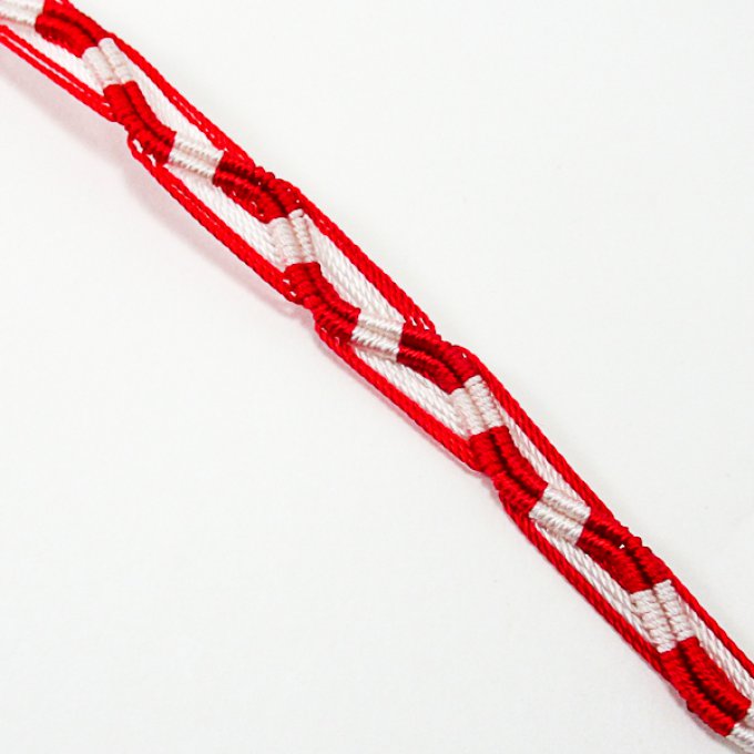 bracelet brésilien rouge et blanc