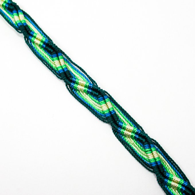 bracelet brésilien vert et bleu