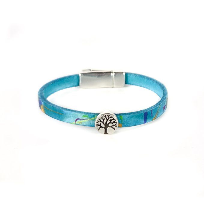 Bracelet CréaCuir Kids bleu