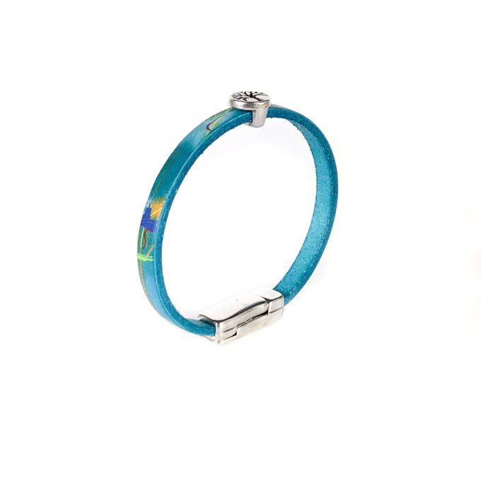 Bracelet CréaCuir Kids bleu