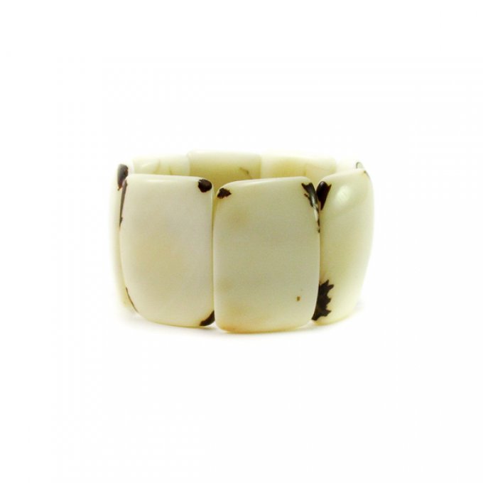 Bracelet artisanal en ivoire végétal naturel ivoire