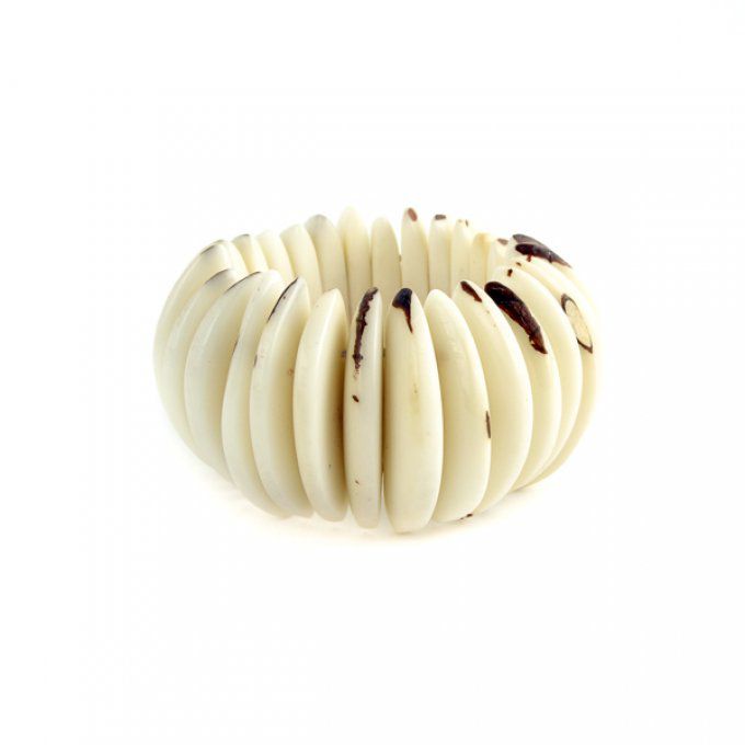 bracelet manchette chic en ivoire végétal naturel