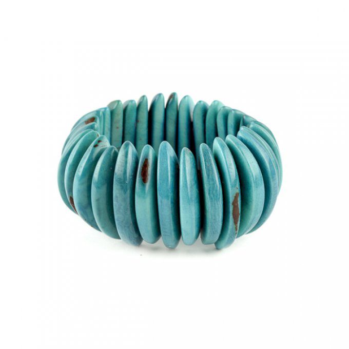 bracelet ethnique chic tagua turquoise