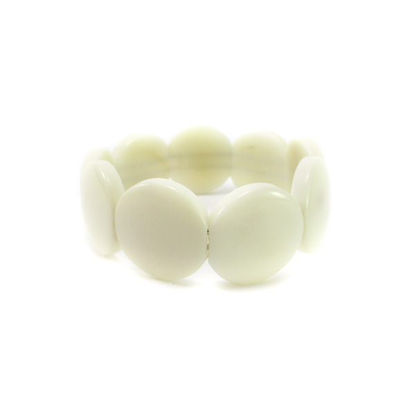 Bracelet manchette rond en ivoire végétal naturel