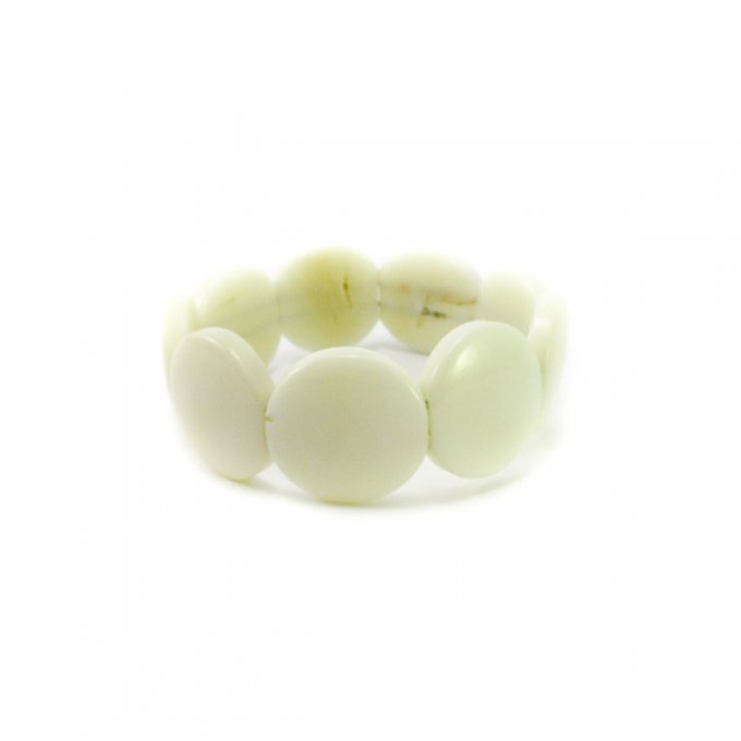 Bracelet en ivoire végétal naturel blanc