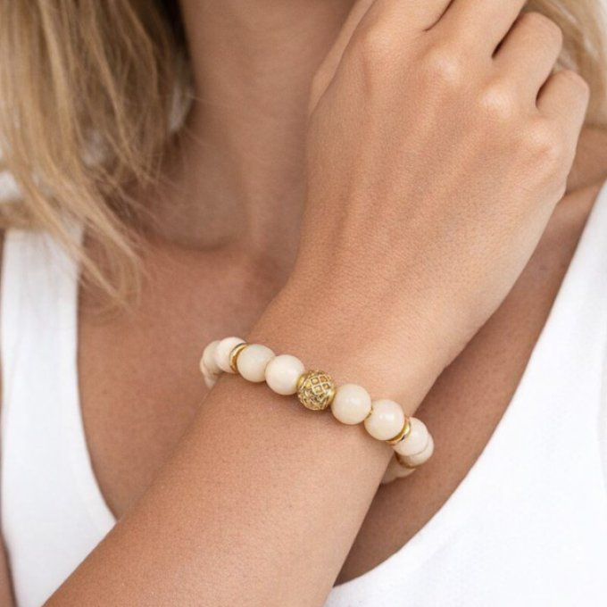 Bracelet Élégance en perles de Tagua 