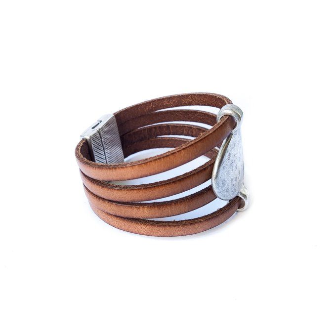 Bracelet cuir design naturel