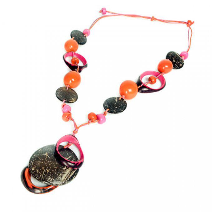 Collier ajustable coco et tagua