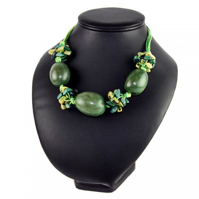 Collier tagua vert