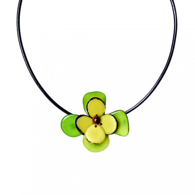 Collier nouveauté modèle fleur double