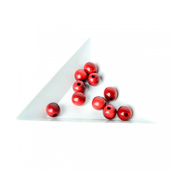 Perles de tagua 7mm rouge