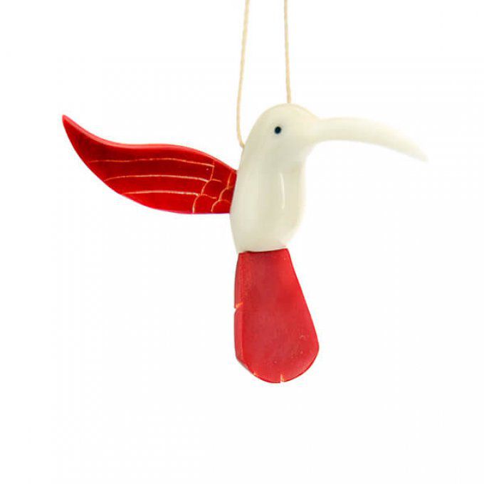 colibri pour sapin de Noël en ivoire végétal