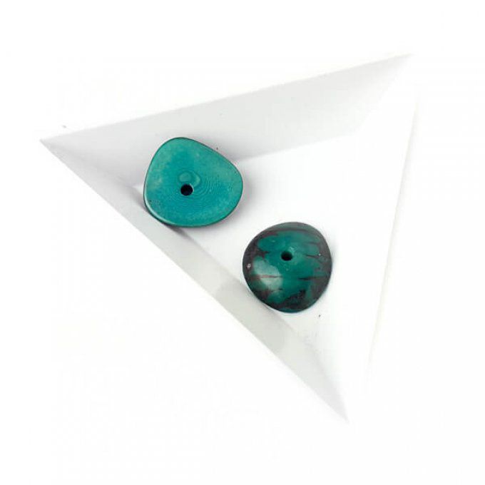 Morceau de tagua turquoise