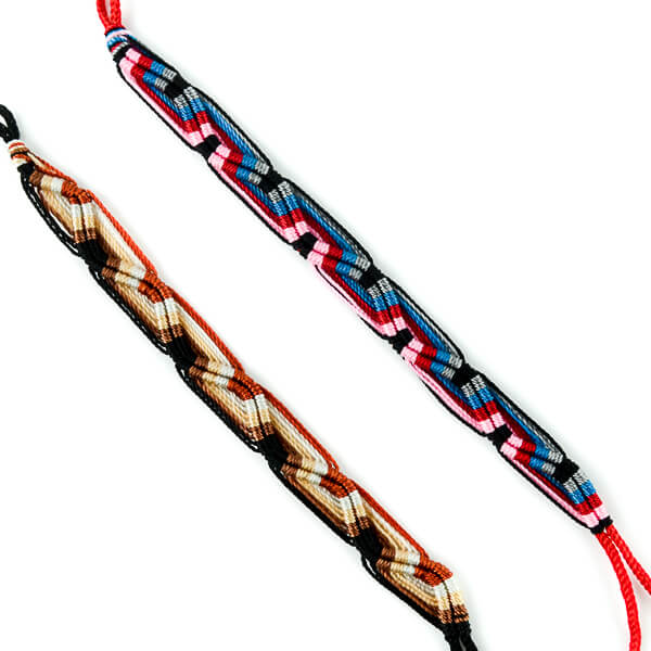 Lot de 2 bracelets brésiliens couleur mixte
