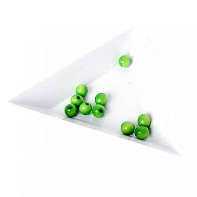 Perles en ivoire végétal 5mm vert