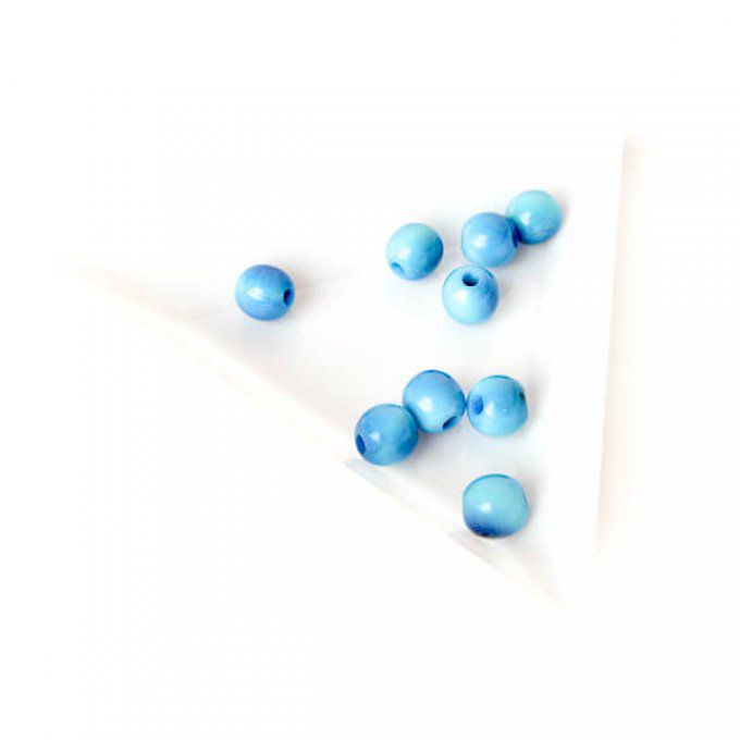 Perles de tagua 7mm turquoise