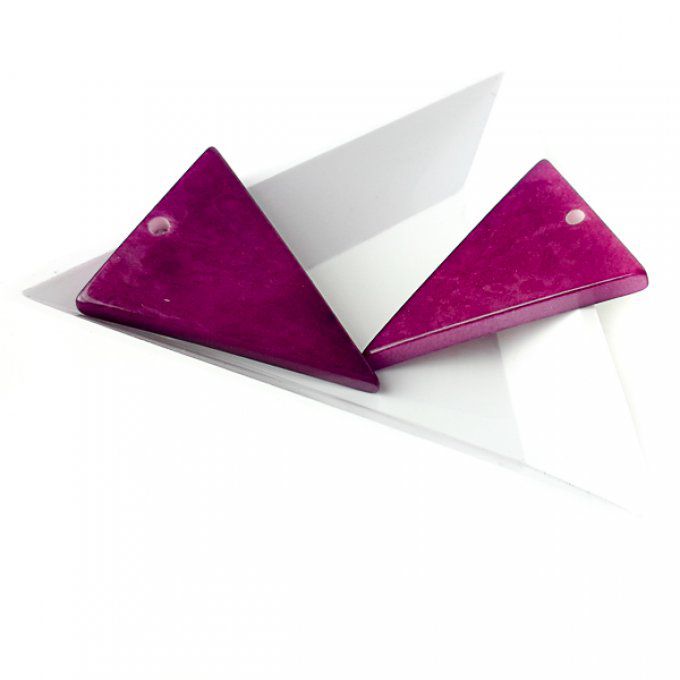 Triangle en ivoire végétal violet