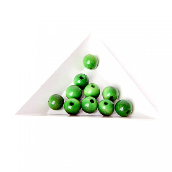 Perles naturelles 9mm vert