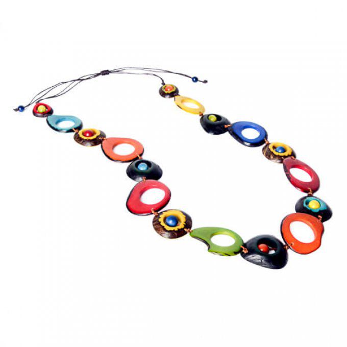 collier long multicolore