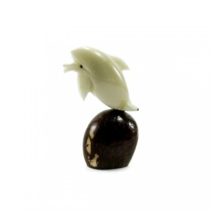 Figurine béluga en ivoire végétal