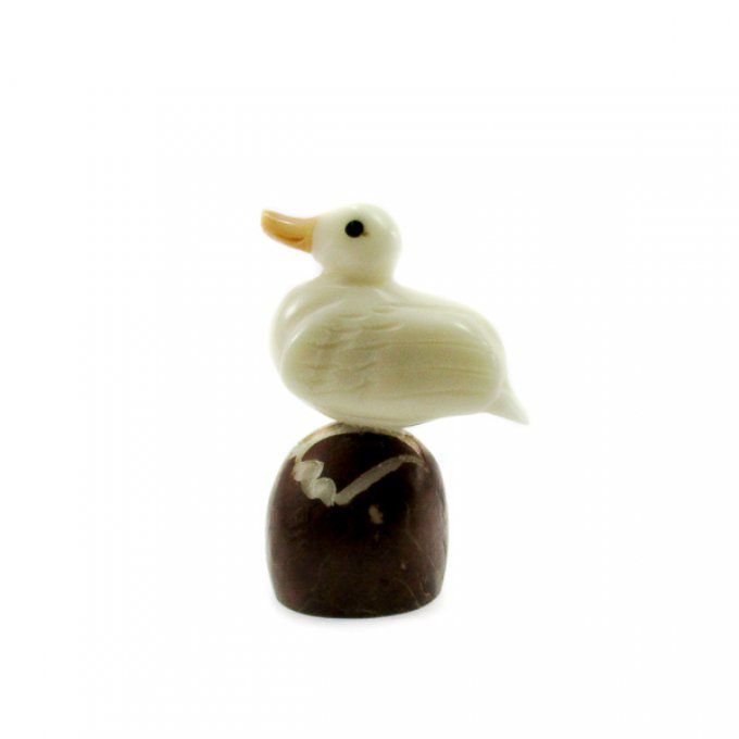 statuette de décoration canard en tagua