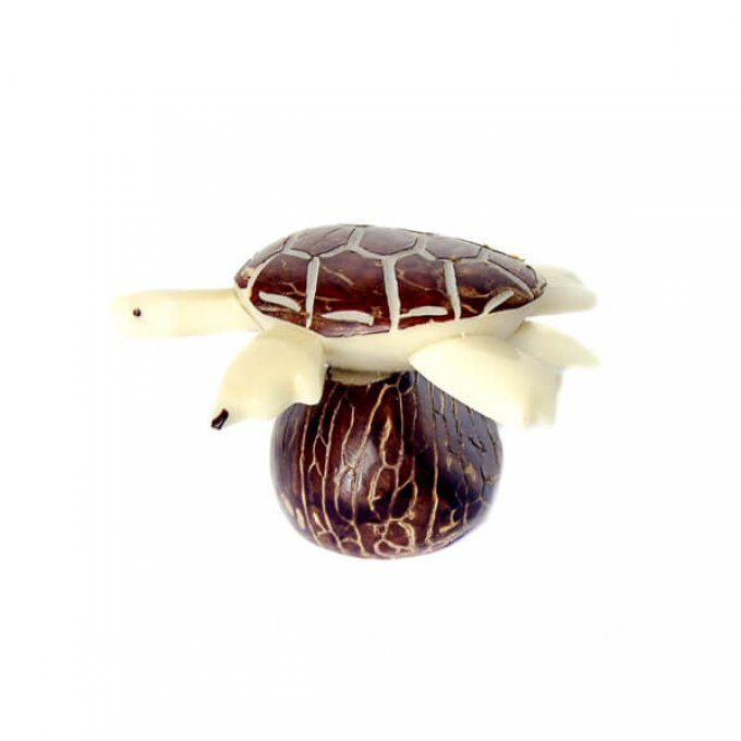 Figurine déco en tagua tortue marine