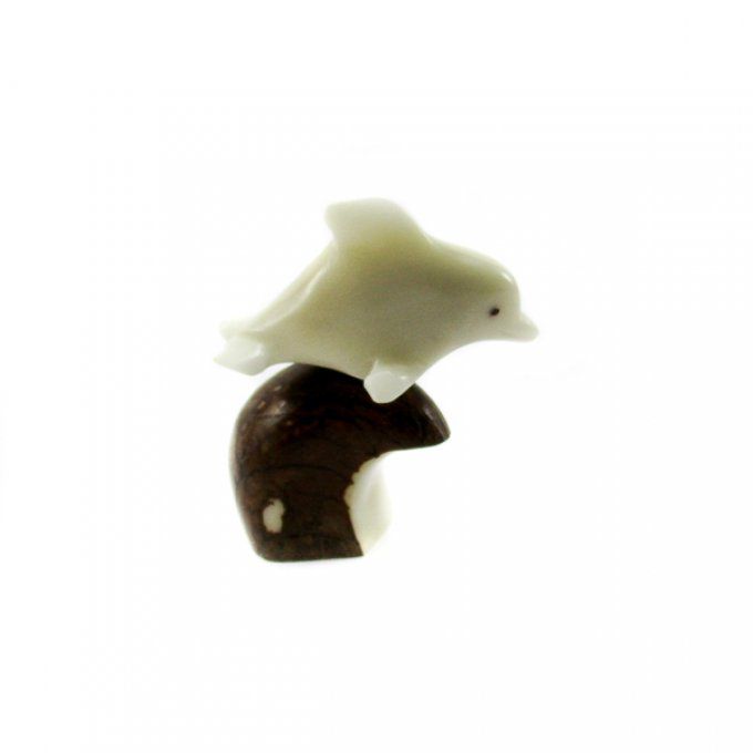 Figurine statuette de décoration dauphin en ivoire végétal