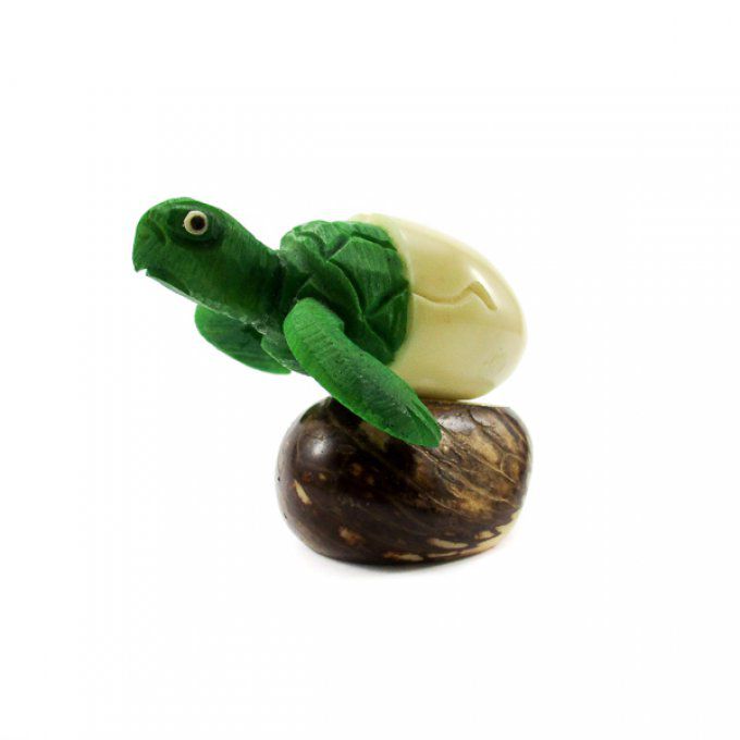 statuette de décoration tortue en ivoire végétal
