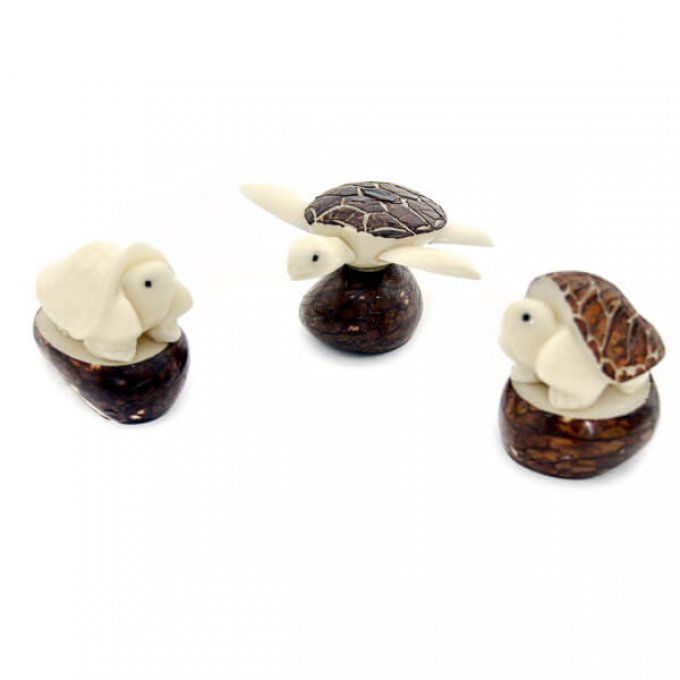 objet déco artisanal tortue en tagua