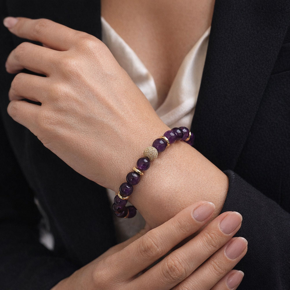 bracelet amethyste - pierres naturelles